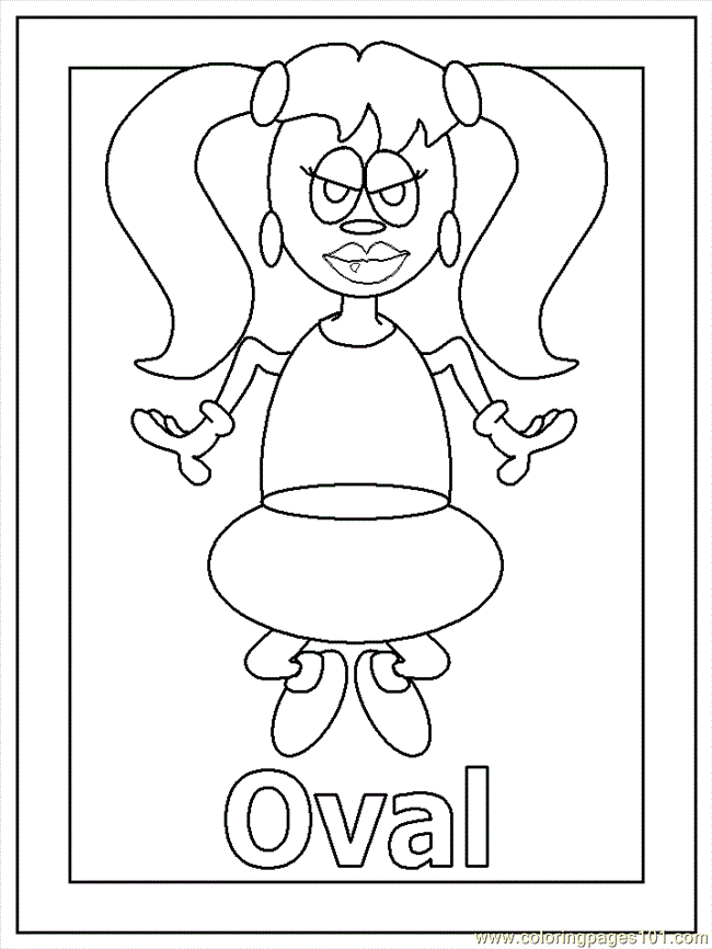Oval Shape Coloring Page
