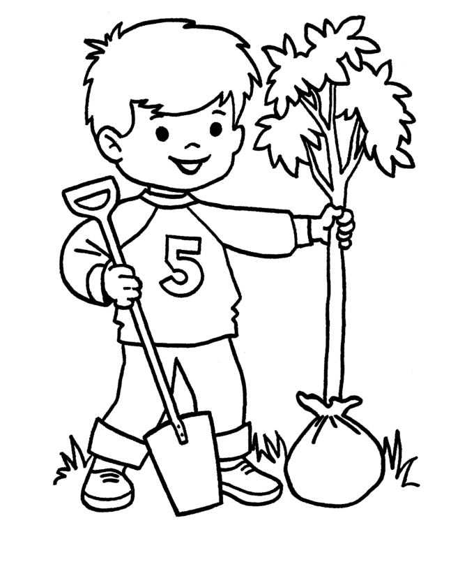 plant treesd Colouring Pages