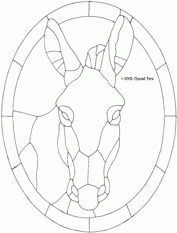 Donkey Stained Glass Pattern