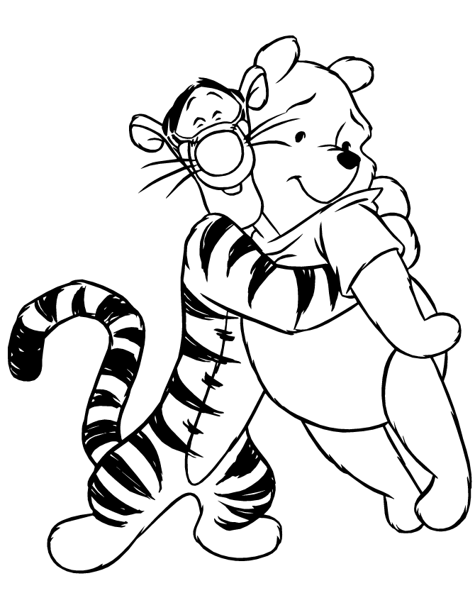 Tigger Looking At Butterfly Coloring Page | Free Printable 