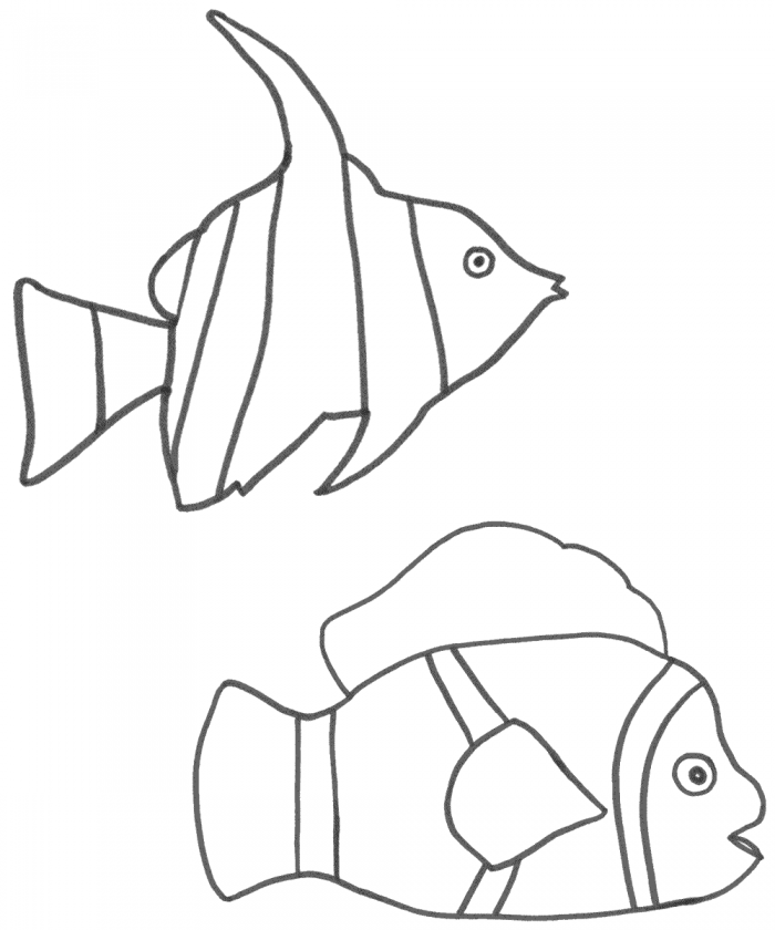 Clown Fish Coloring Page For Kids