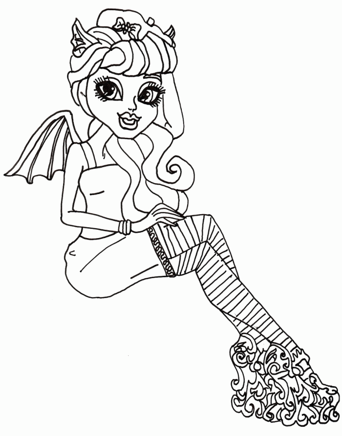 Rochelle Goyle The Monster Shopping Coloring Pages - Monster High 
