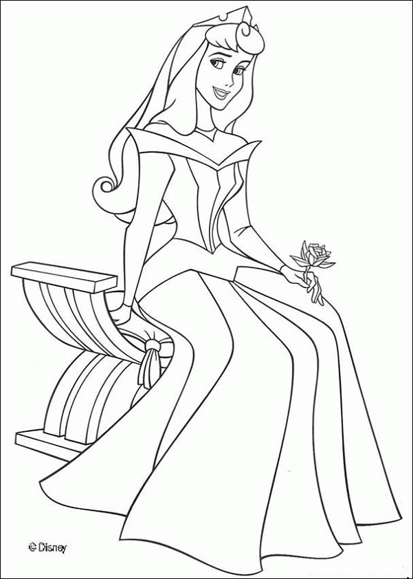 Learning for kids - coloring princess aurora | Creative Coloring Pages