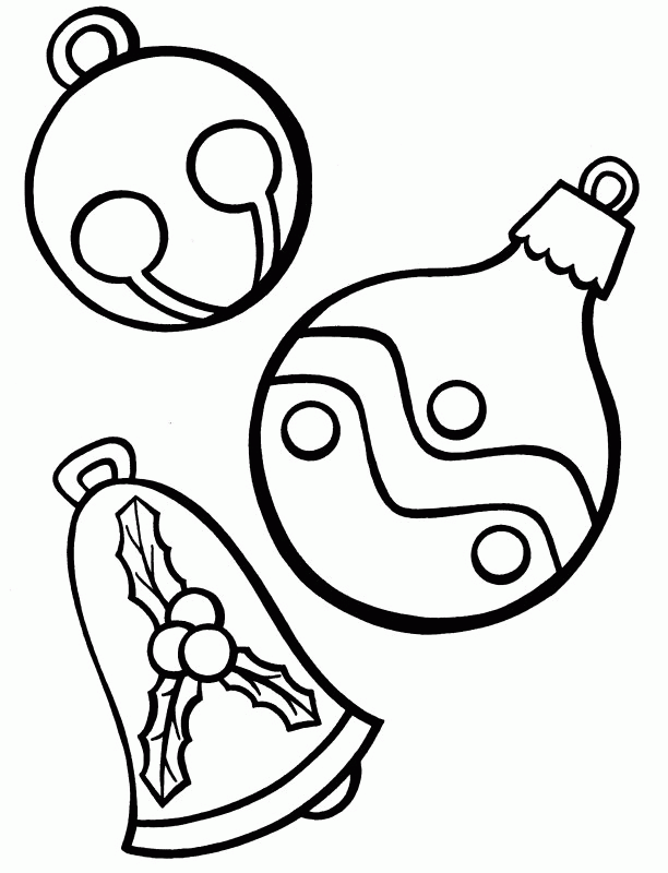 Xmas Ornaments Coloring Pages