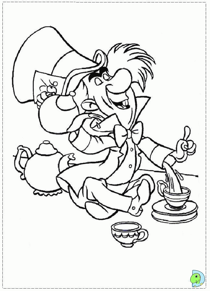 Alice in wonderland Coloring page