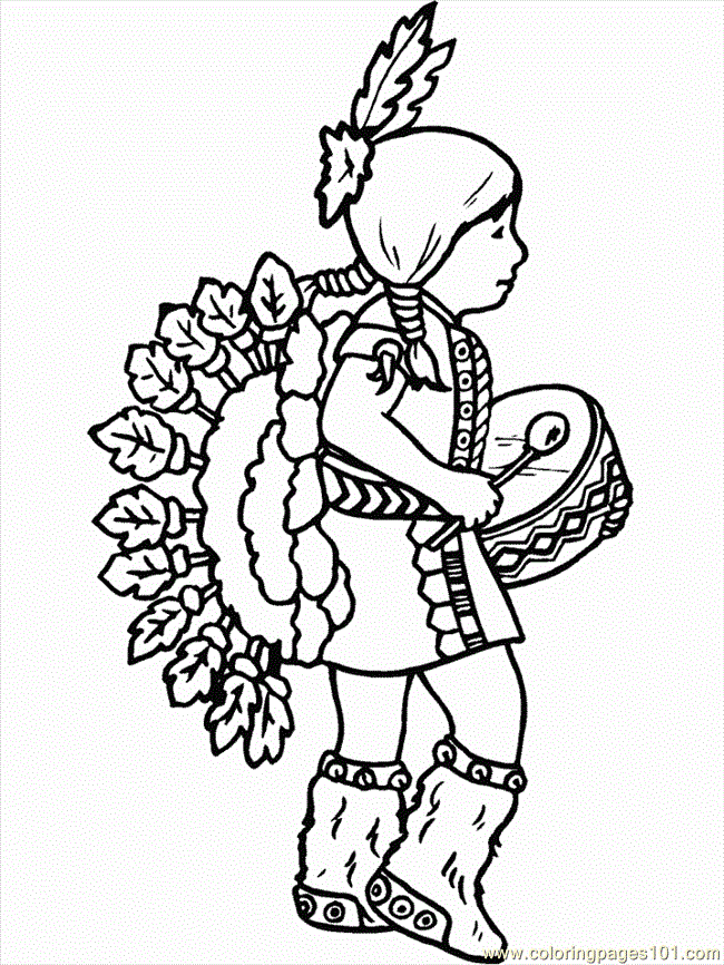 Coloring Pages Native American (Cartoons > Native American) - free 