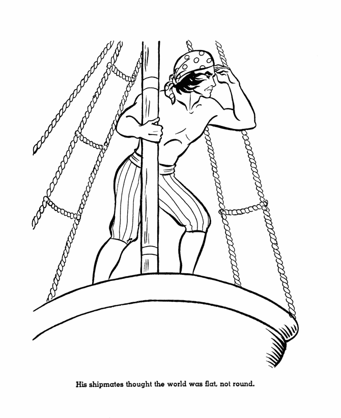 USA-Printables: Columbus Day Coloring Pages 5 - Christopher 