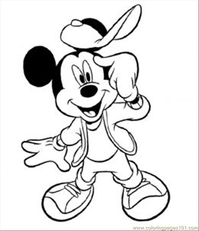 Free Printable Coloring Page Valentine Cartoons Mickey Mouse 