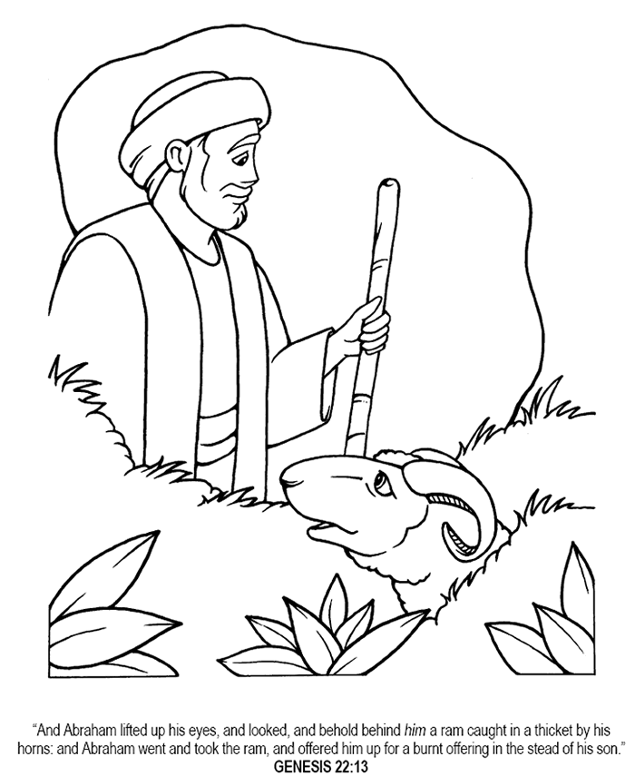 Abraham And Isaac Coloring Page Coloring Home