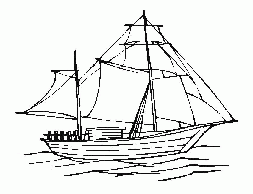 Coloring pages boats and sailboats - picture 23