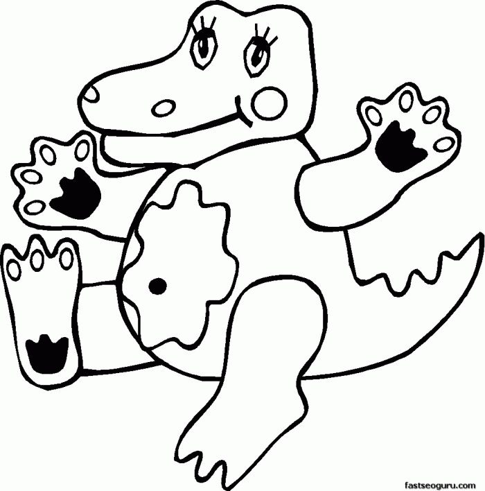 Crocodile Coloring Page Kids