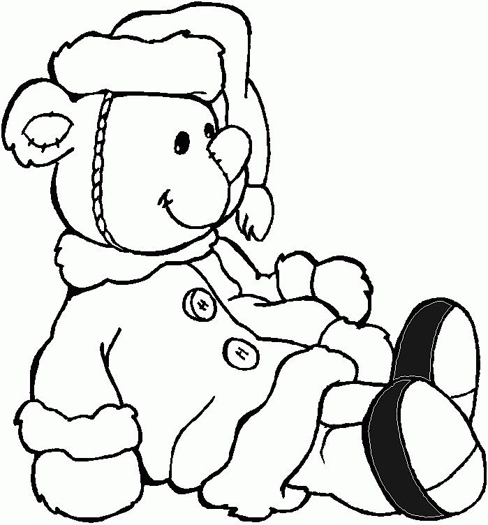 Emo teddy Colouring Pages