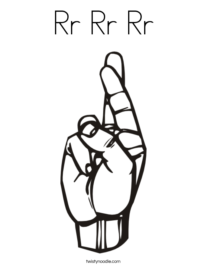 sign language A Colouring Pages