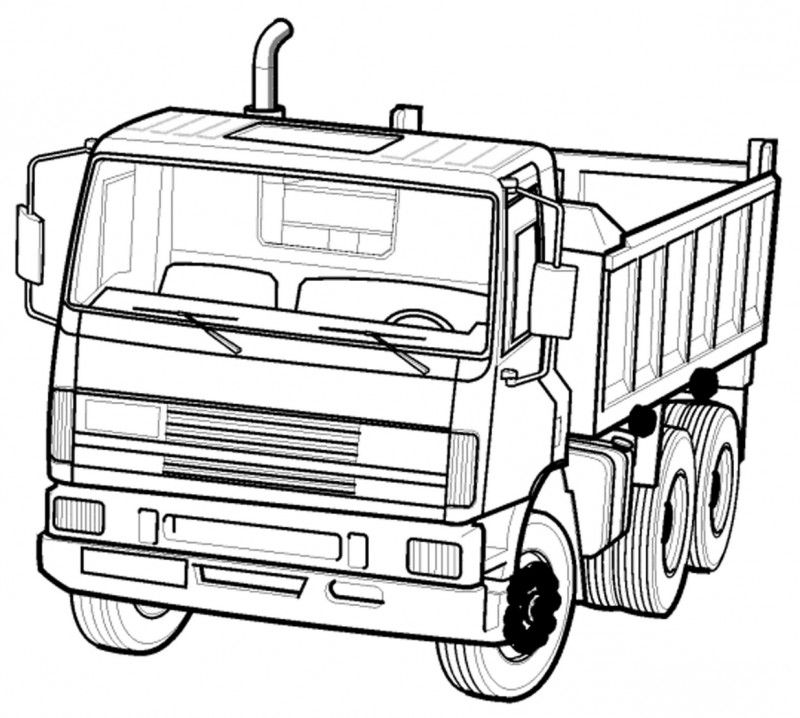 Truck Land Tranport Coloring For Kids - Kids Colouring Pages