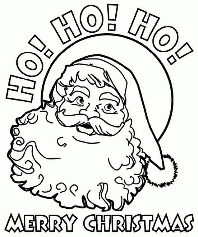 Printable Christmas Santa Claus Coloring Pages For Kids #