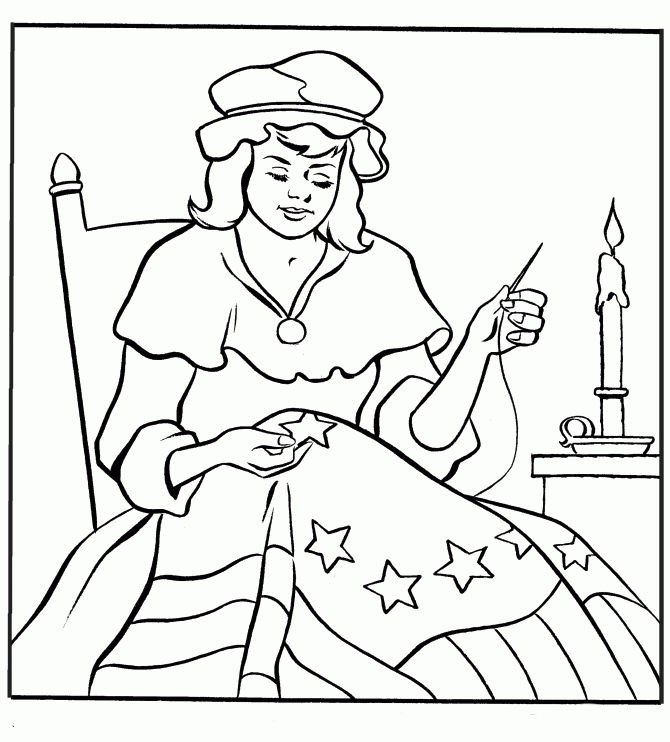Related Pictures Betsy Ross The Figure Of American Coloring Pages 