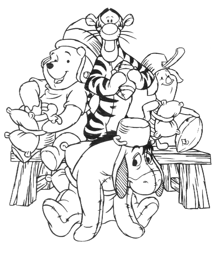 Childwinnie The Pooh And Friends Coloring Pages Free