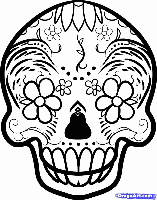 How To Draw A Sugar Skull Tattoo Sugar Skull Tattoo Step By Step 