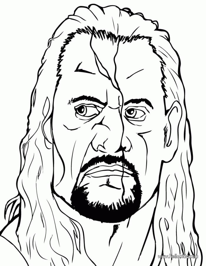 Wwe Kane Coloring Pages | 99coloring.com