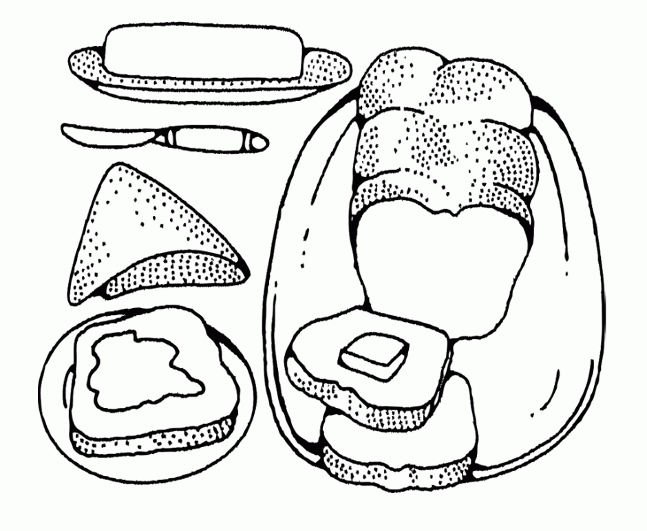 Food Peanut Butter Jelly Sandwich Coloring Page Printables 164358 