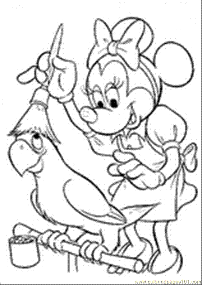 Coloring Pages Minnie 11 (Birds > Parrots) - free printable 
