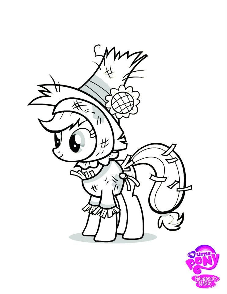 Image - Applejack color page halloween.jpg - My Little Pony 