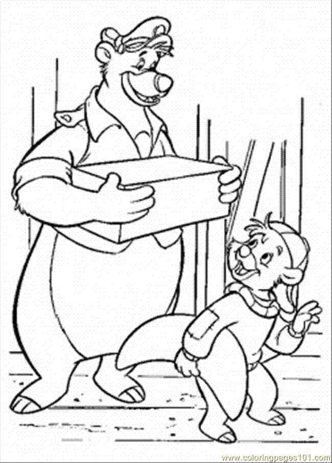 Coloring Pages Kit Knows Where To Go (Cartoons > Tale Spin) - free 