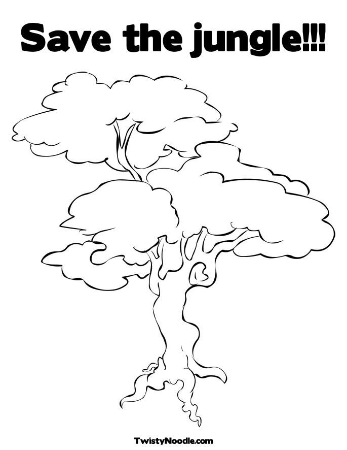 jungle trees coloring pages