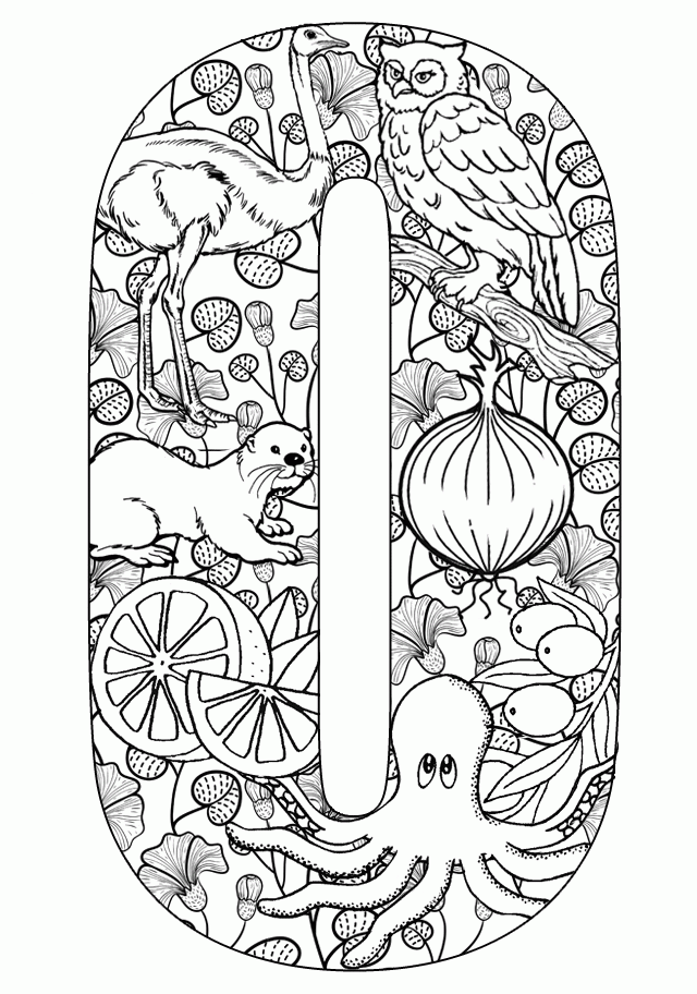 Things that start with O - Free Printable Coloring Pages