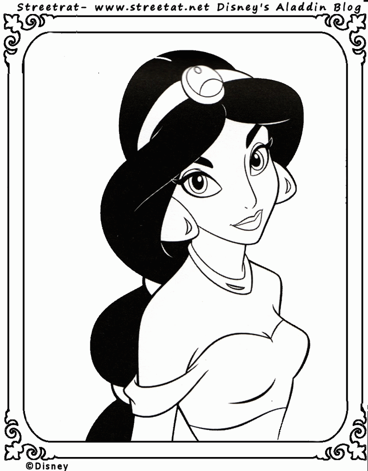 Disney Jasmine Coloring Pages Coloring Home