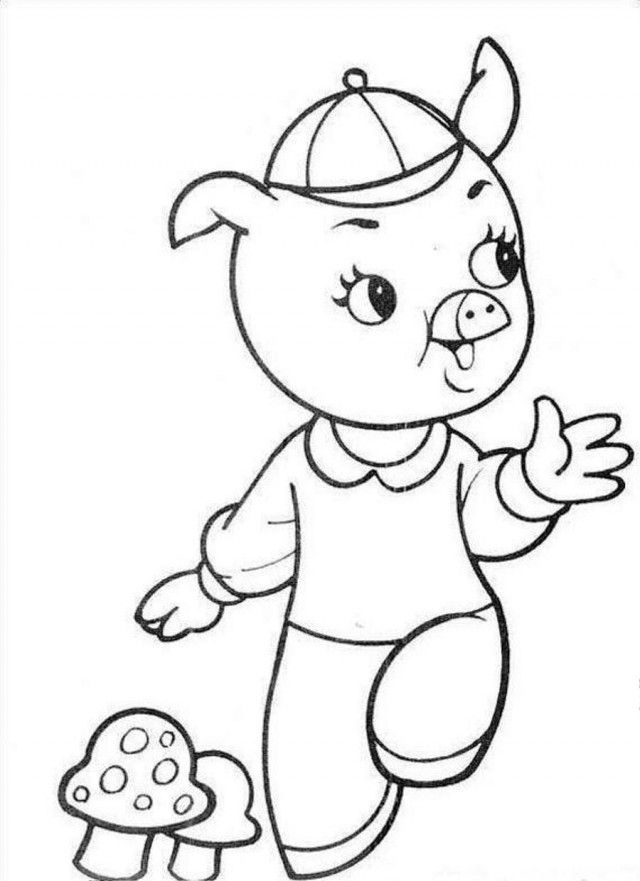 Three Little Boys Pigs Coloring Page Coloringplus 188683 Three  - Coloring Home Pages