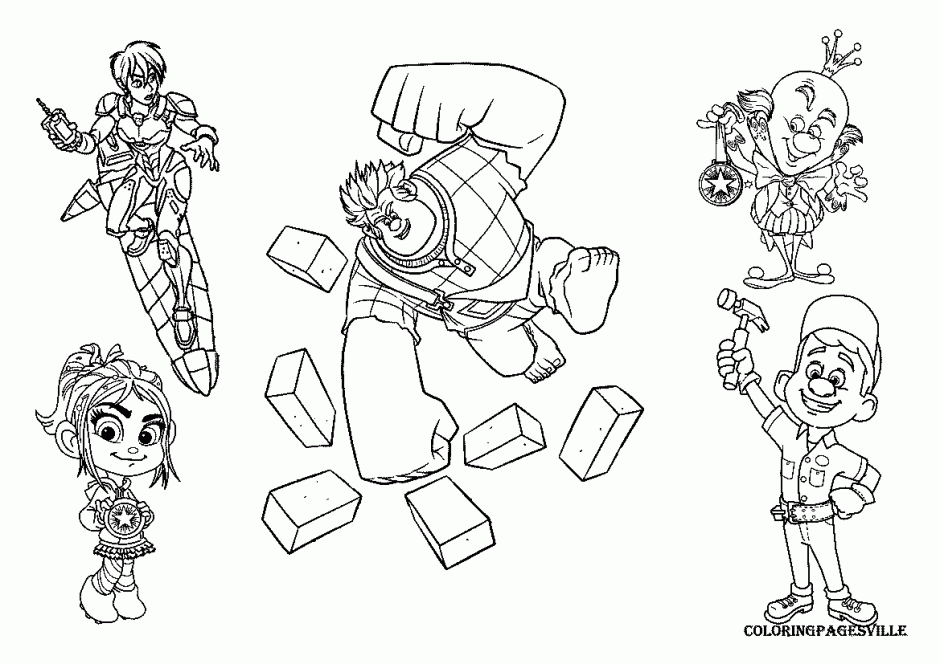 Wreck It Ralph Coloring Pages 156985 Futurama Coloring Pages
