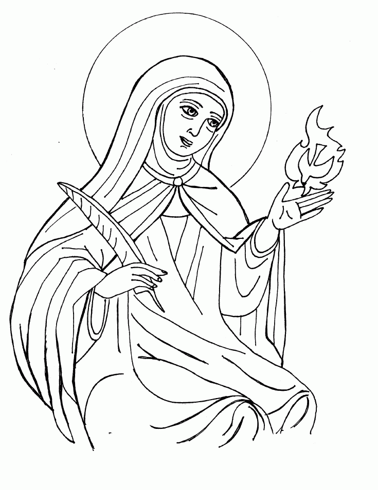 Saint Coloring Pages Coloring Home
