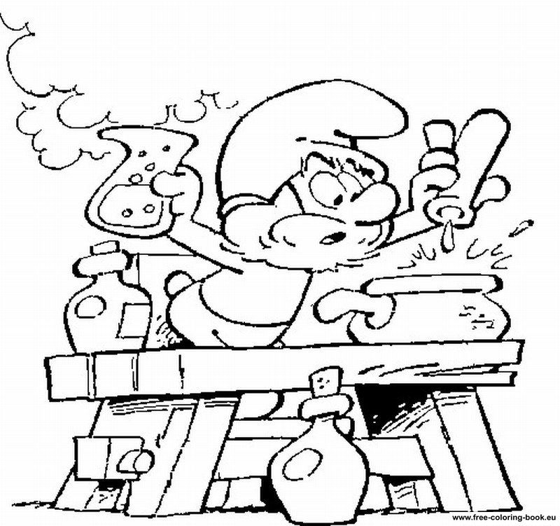 Back To Smurf Coloring Pages Print Picture