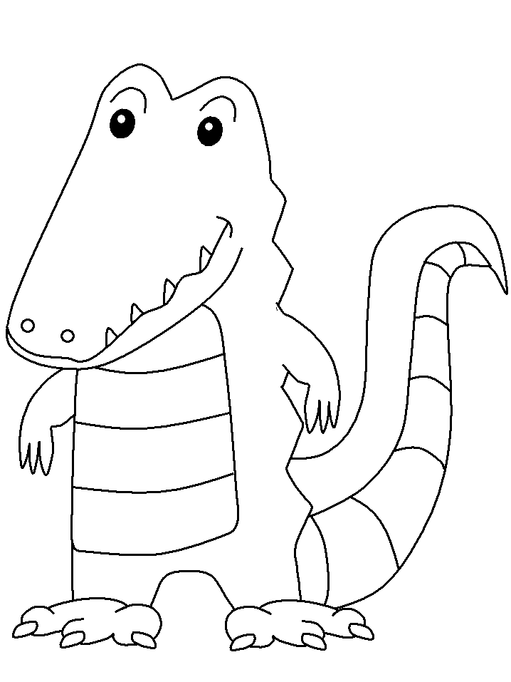 Printable Crocodile Animals Coloring Pages - Coloringpagebook.com