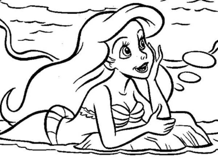 Ariel Coloring Page - Free Coloring Pages For KidsFree Coloring 