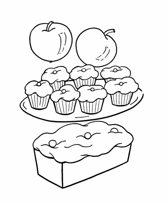 All Of Sweet Cupcakes Coloring Pages Free: All Of Sweet Cupcakes 