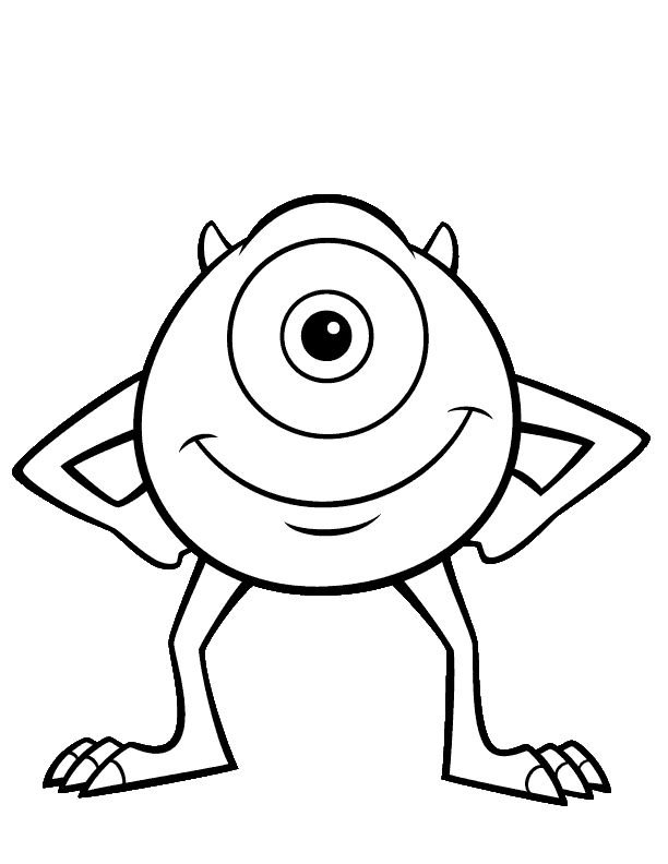One Eye Monster Coloring Pages Coloring Pages Coloring Home