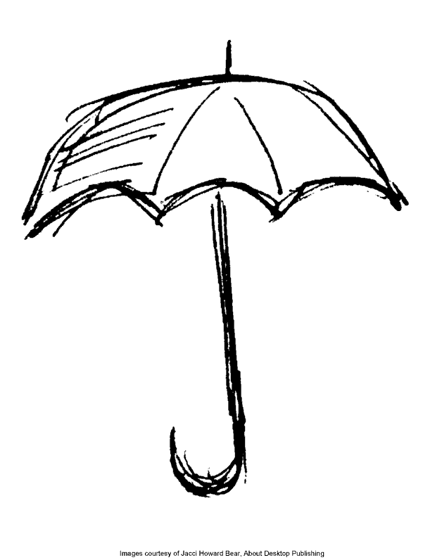 Umbrella - Free Coloring Pages for Kids - Printable Colouring Sheets