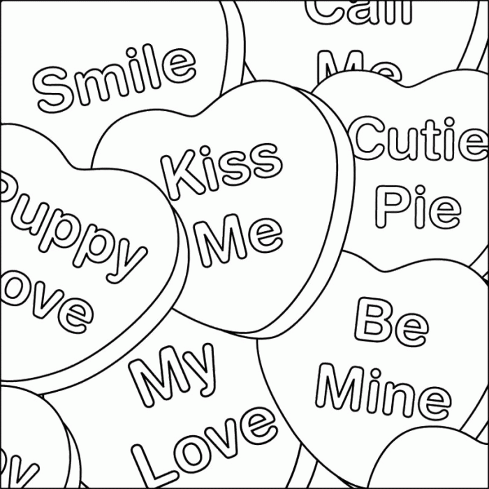 Valentine's Day Cards Coloring Pages - Valentines Cartoon Coloring 