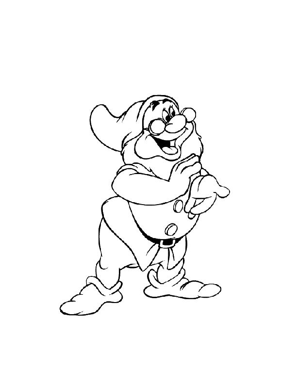 sleepy dwarf Colouring Pages