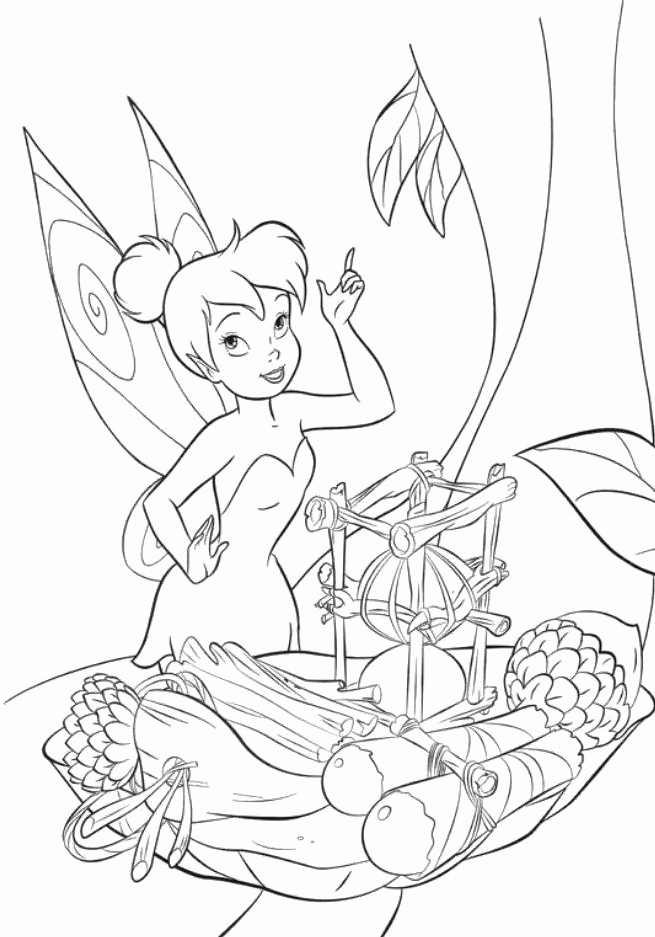 Tinker Bell Finds Something Coloring For Kids - Tinker Bell 