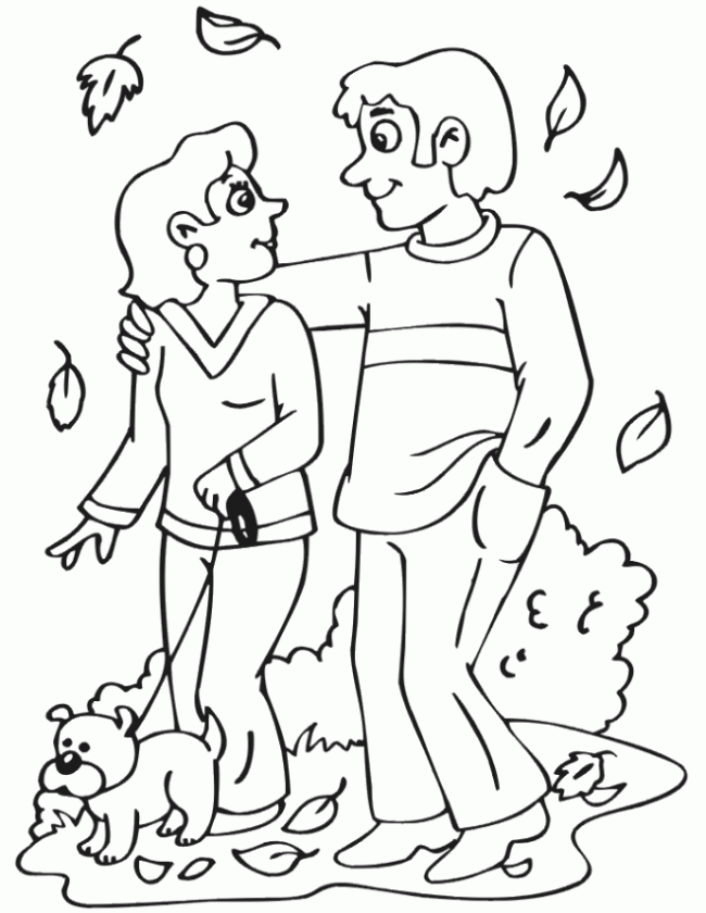 Free Fall Coloring Pages Kids