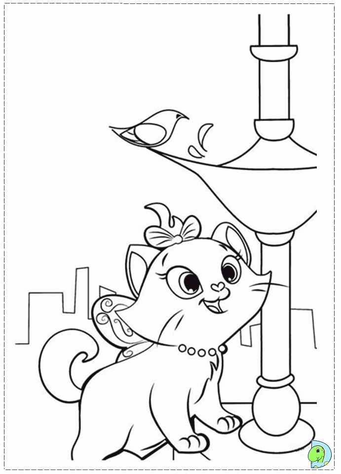 The Marie Cat Coloring page