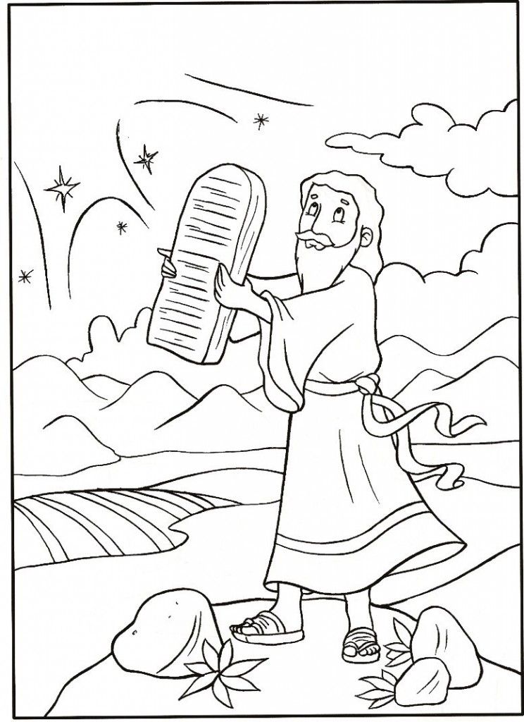 ALL DRAWINGS OF MOSES Colouring Pages