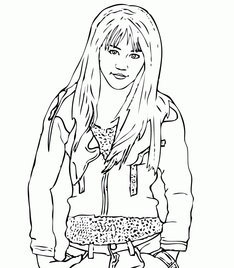 cool Hannah Montana Coloring Pages for kids | Best Coloring Pages