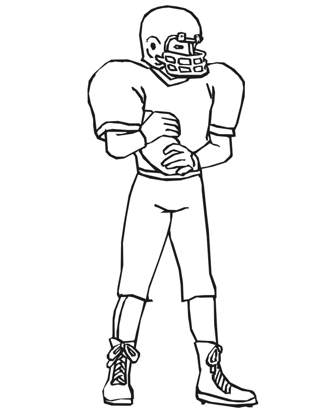 Football Player Coloring Page Images & Pictures - Becuo