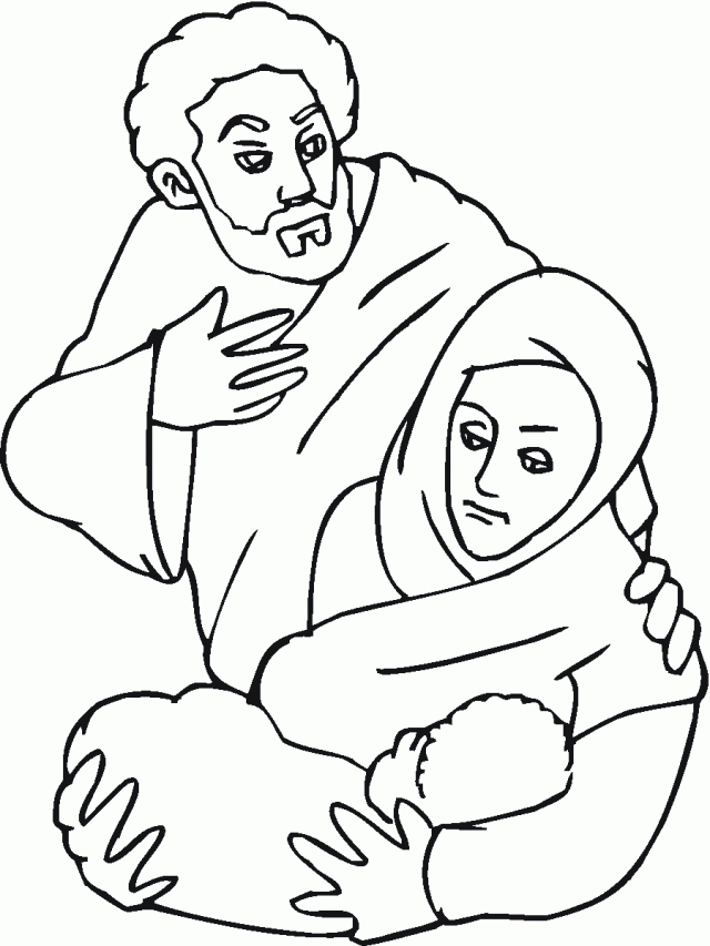 Print To Color 258946 Holy Family Coloring Page