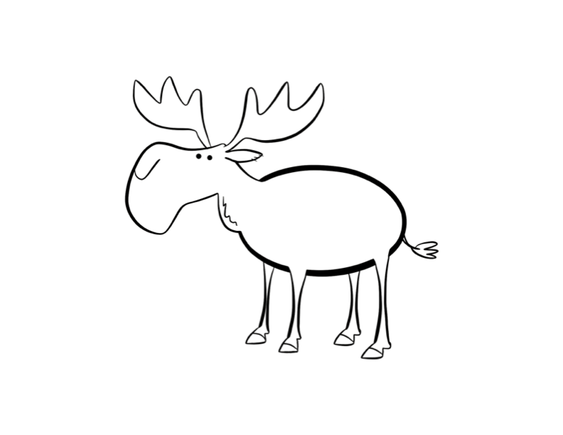 Moose Coloring Pages For Kids - Coloring Home