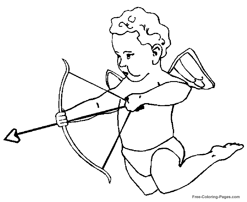 Valentine's Day coloring pages - Baby Cupid